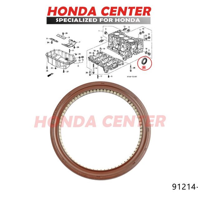 Oil seal sil kruk krek as crankshaft belakang accord civic crv crz jazz city freed brio mobilio brv hrv stream odyseey 2003 2004 2005 2006 2007 2008 2009 2010 2011 2012 2013 2014 2018 2016 2017 2018 2019 2020 2021 2022 2023 80X98X10