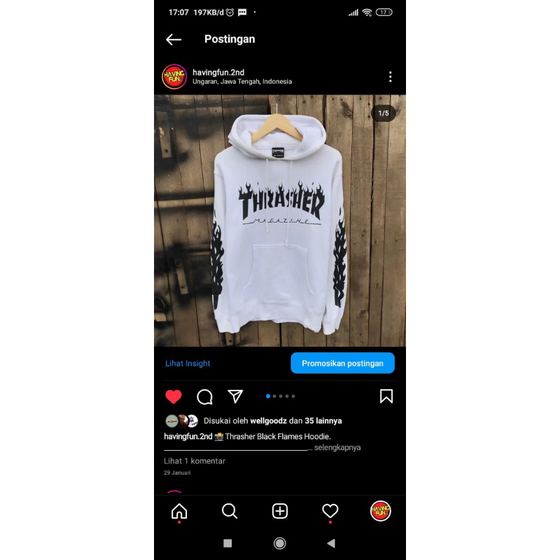 Hoddie second trasher