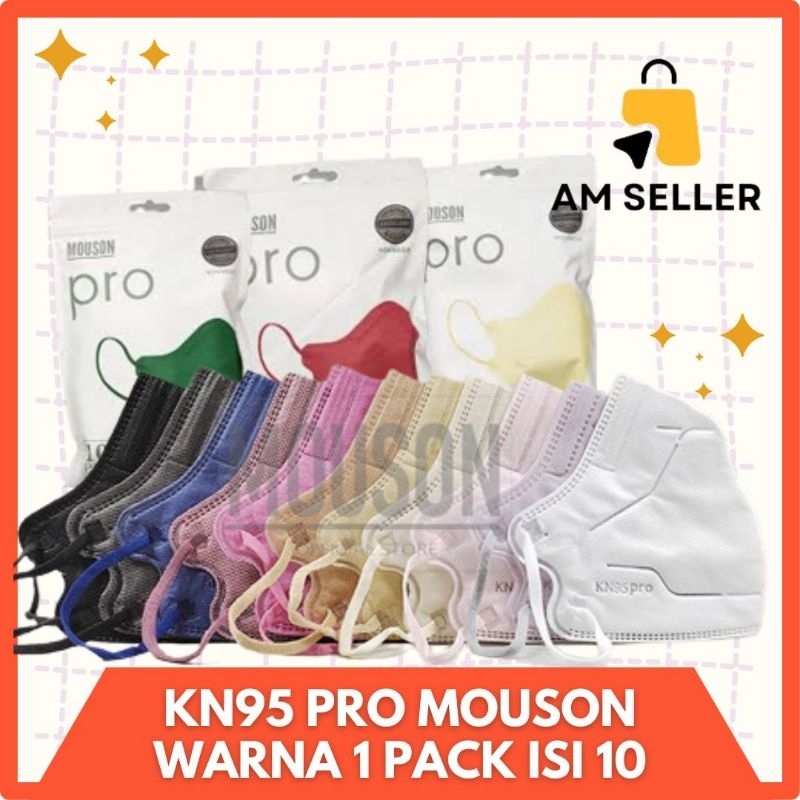 Masker KN95 Pro Mouson 5ply Model Korea KN95pro Motif 1pack isi 10pcs Embos