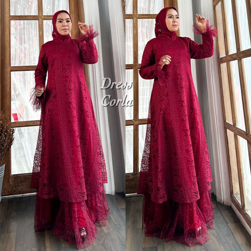 JUMBO LD 130CM//KEBAYA ORIGINAL//KEBAYA MODERN//GAMIS CORLA//BAJU PESTA BRUKAT//SERAGAMAN KELUARGA//BAJU WISUDA//BAJU LEBARAN//By MiraJaya//MDHBROTHER