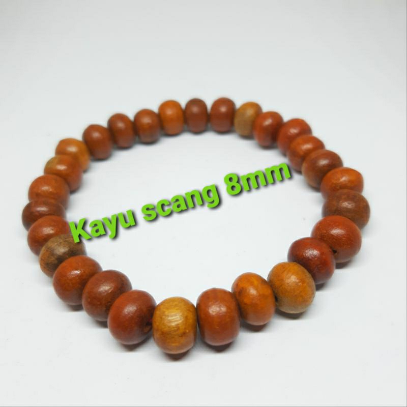 GROSIR GELANG KAYU SCANG 8MM TALI KARET