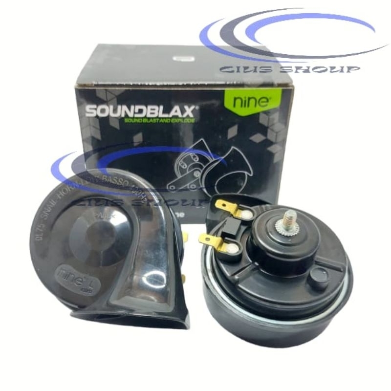 SOUND BLACX K80 K90 KLAKSON KEONG NINE DOWBLE HIGH/LOW MOBIL MOTOR WATERPROOF