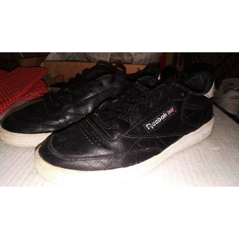 SEPATU REEBOK CLUB C85 BLACK SIZE 40 ORI SECOND