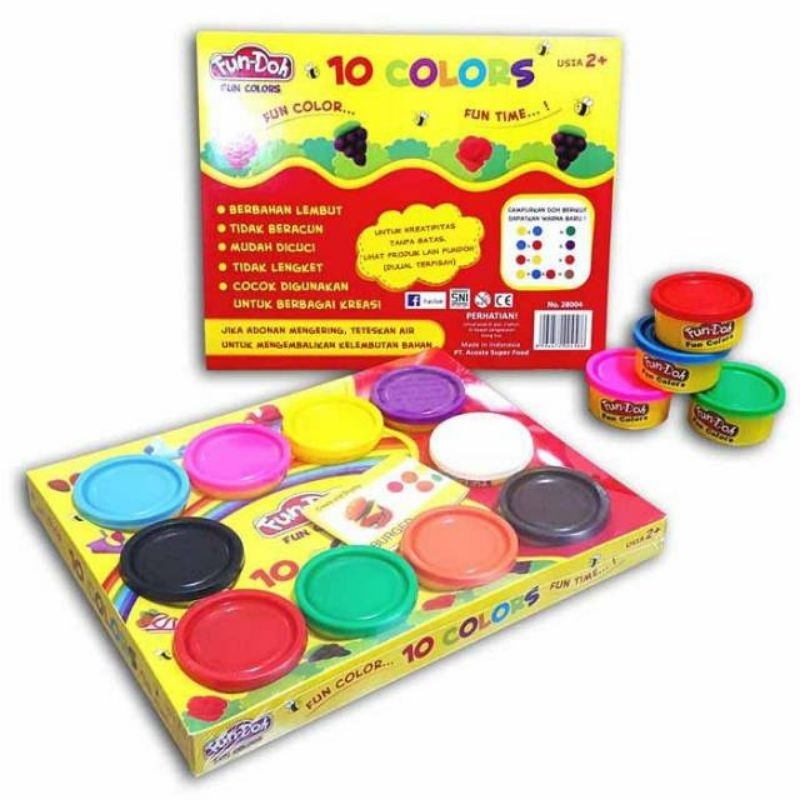 FUN DOH 10 COLORS / MAINAN EDUKASI ANAK