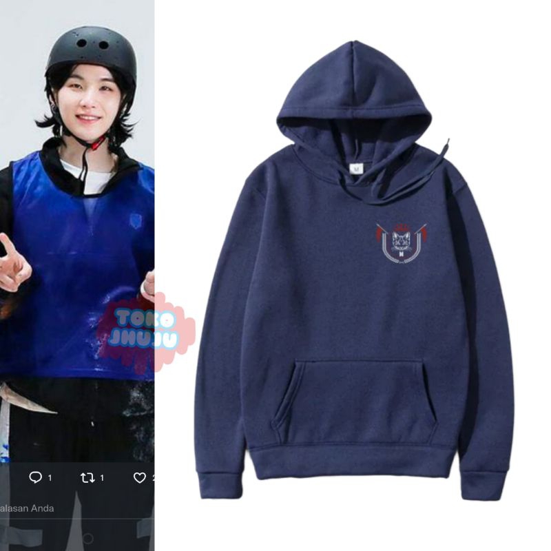 Hoodie Jumper Suga Run Bts 2023 Logo Kecil