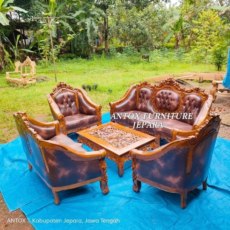 kursi tamu ganesa kayu jati mebel Jepara