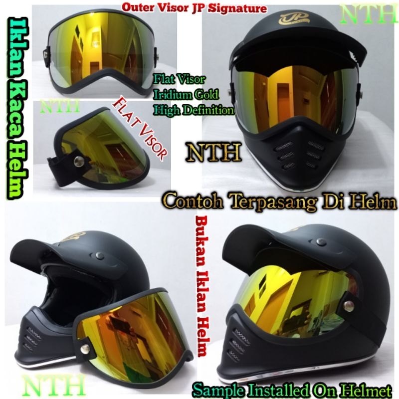 Kaca Helm JP Signature.Kaca helm cakil JP signature.Visor Helm JP Signature anti silau anti embun