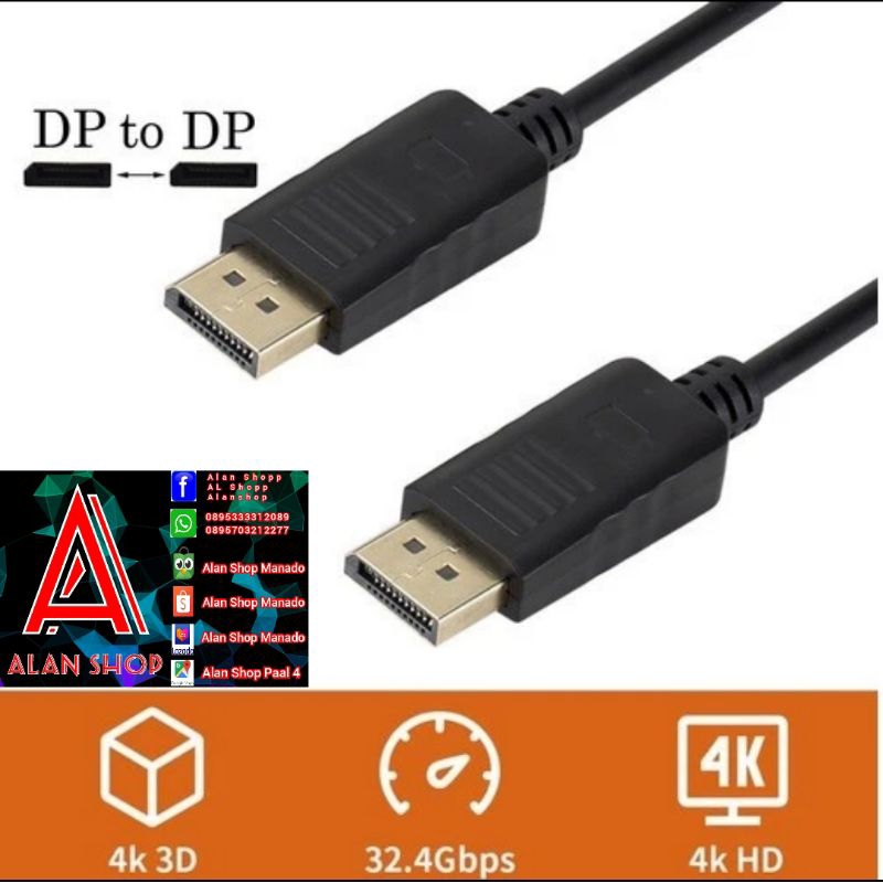 KABEL DISPLAY PORT TO DISPLAY PORT