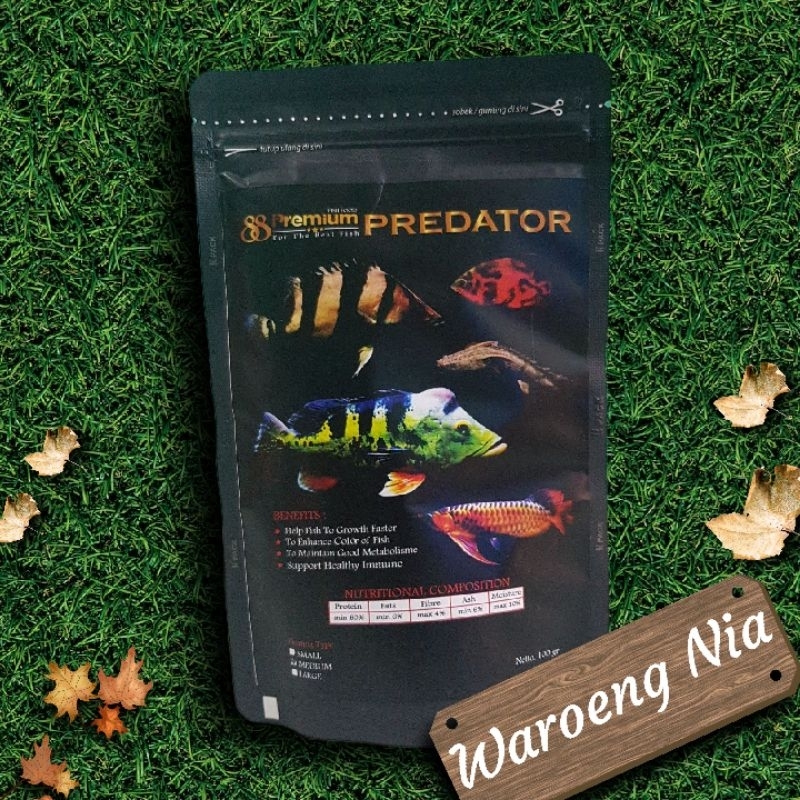Pelet Ikan Predator Premium 88 Predator / Pakan Ikan Predator Arwana Datz Peacock Bass Toman Belida 