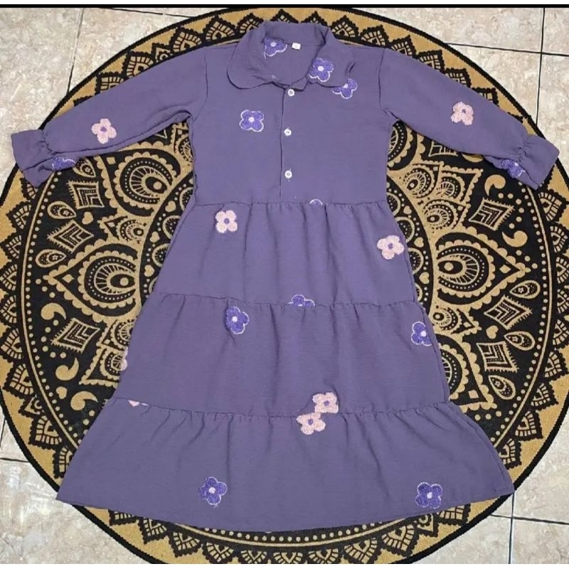 GAMIS ANAK POMPOM 2-6TAHUN / GAMIS ANAK PEREMPUAN
