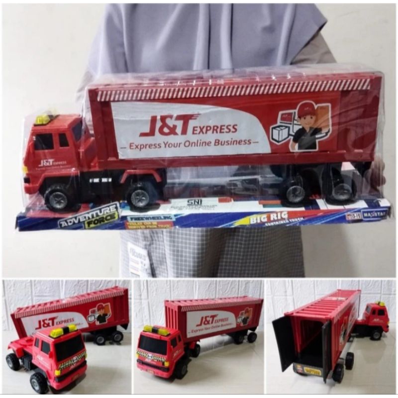 Mainan Truk Kontainer Ekspedisi - Mobil Mobilan Truck Trailer Panjang