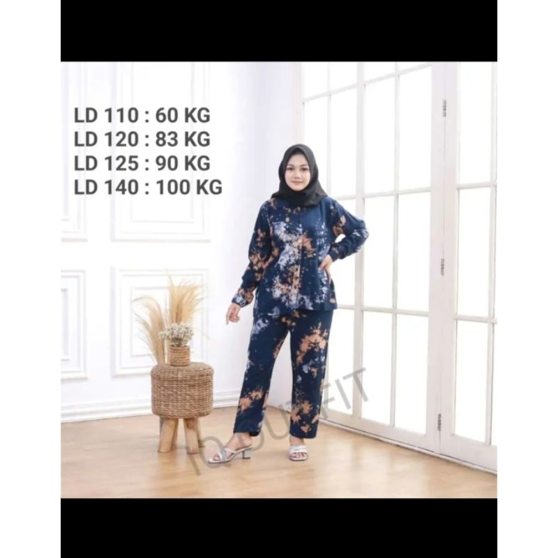 setelan tie dye / one set tie dye jumbo