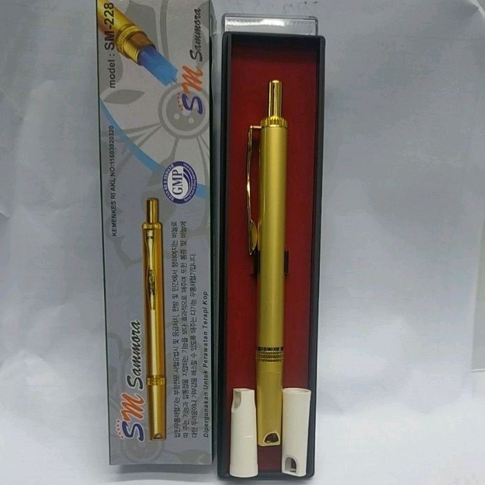 Pen Bekam Sammora Gold / Pulpen Bekam / Lancing Bekam / Alat Terapi Bekam