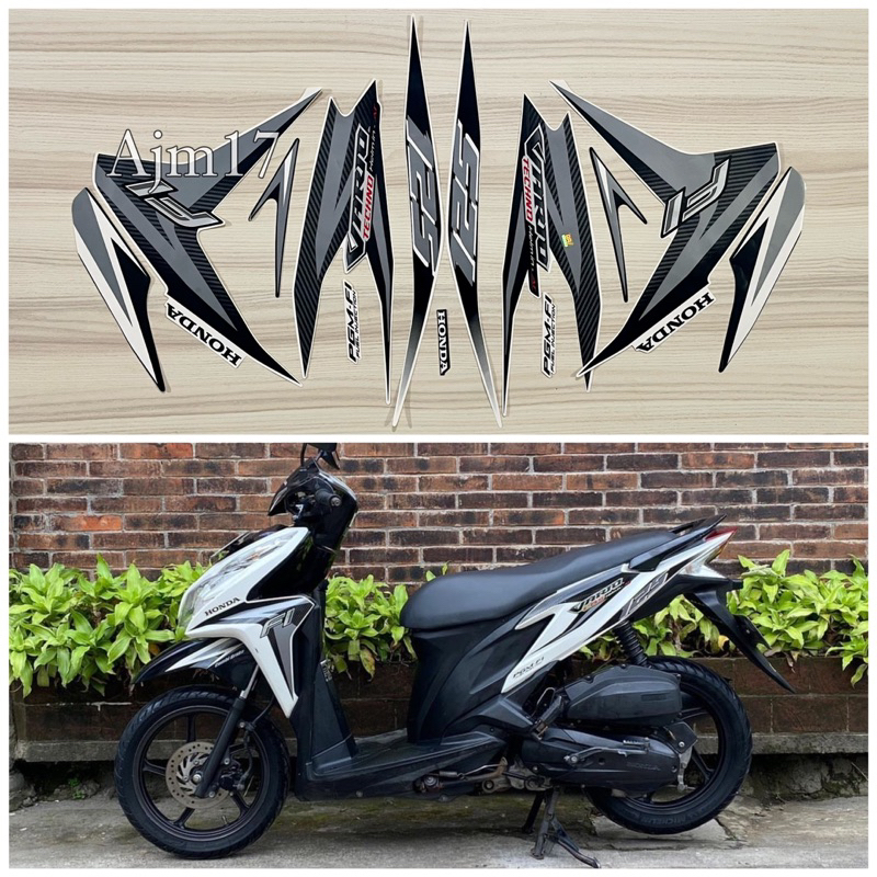 STIKER STRIPING VARIO TECHNO 2012 2013 PUTIH ABU