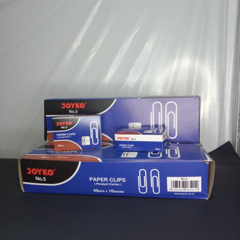 

Paper clip no. 5 Joyko (1 pak isi 10 kotak)