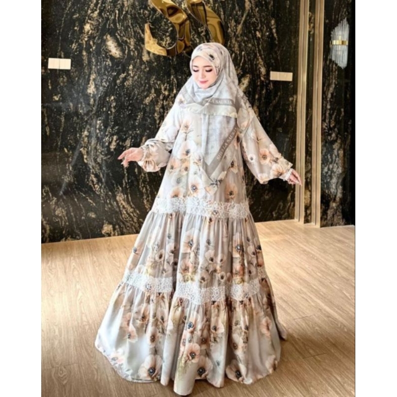dress set hijab shellasaukia original