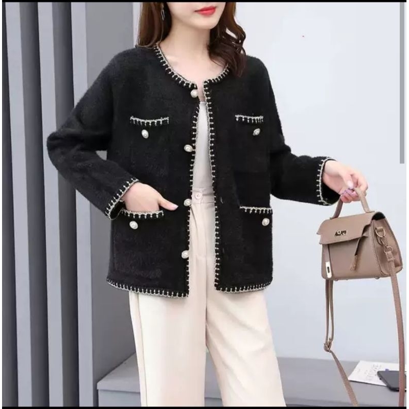 VN LILY FUR BLAZER LUXURY / CARDIGAN FURRY PREMIUM