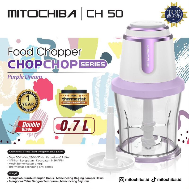 FOOD CHOPPER MITOCHIBA CH50 CH 50 CHOP CHOP 0.7LT