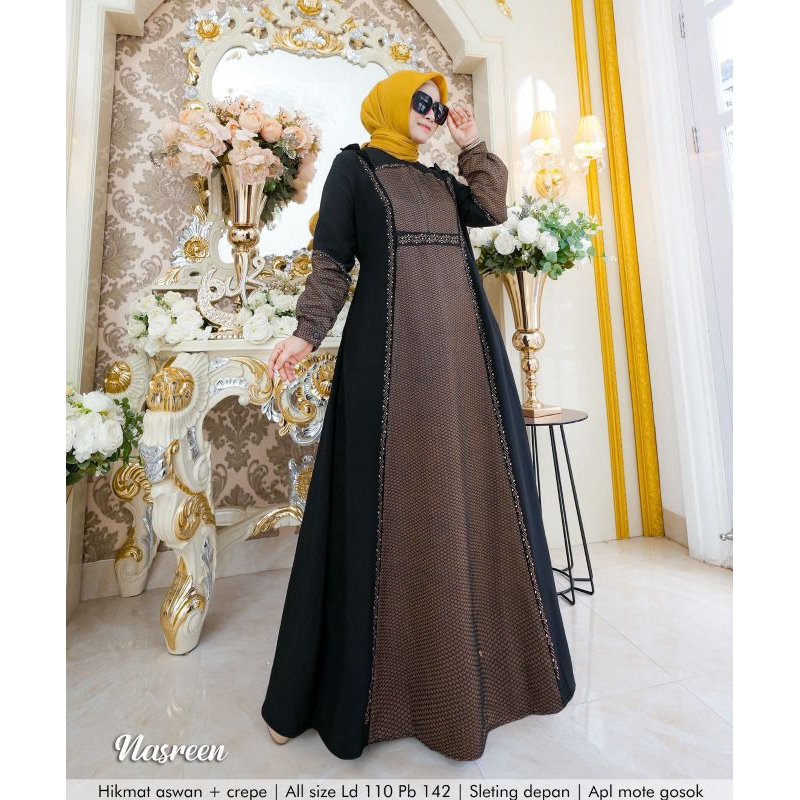 GAMIS BUSUI DRESS HIKMAT ASWAN LD 110 MAXI PESTA GOWN