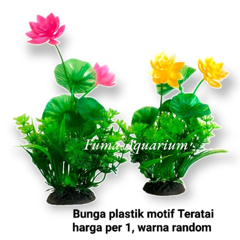 Tanaman Hias Plastik Sakkai Pro No.12 Rumput Bunga Teratai Import Hiasan Aquarium Aquascape