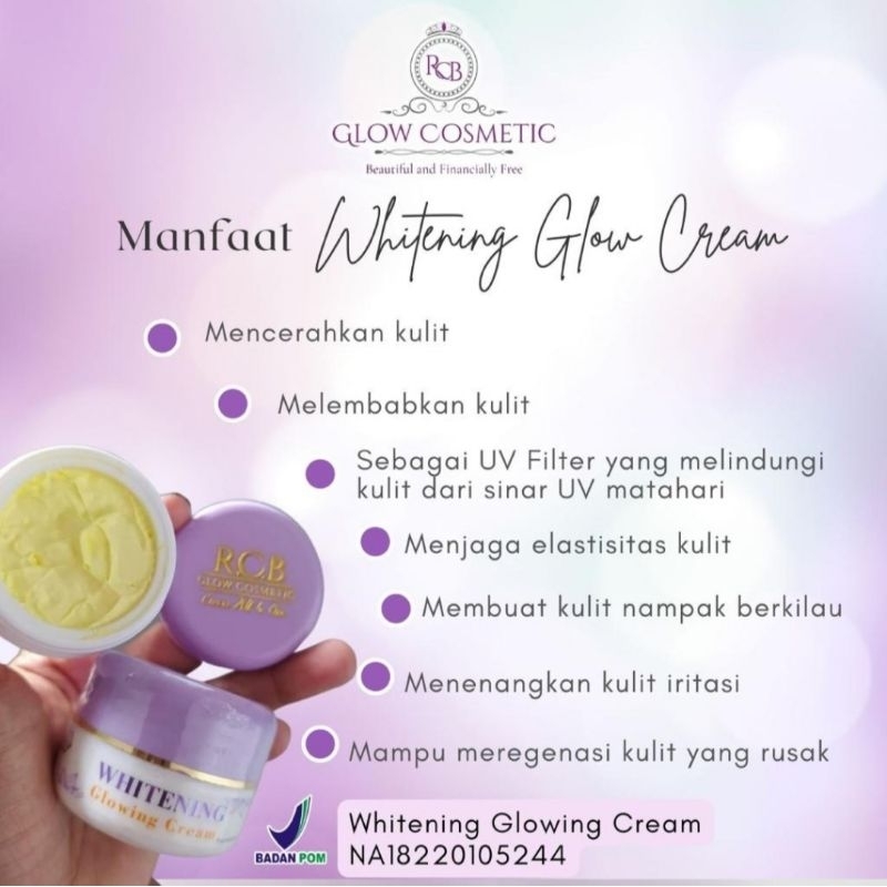 Cream whitening all in one Rcb glow kosmetik