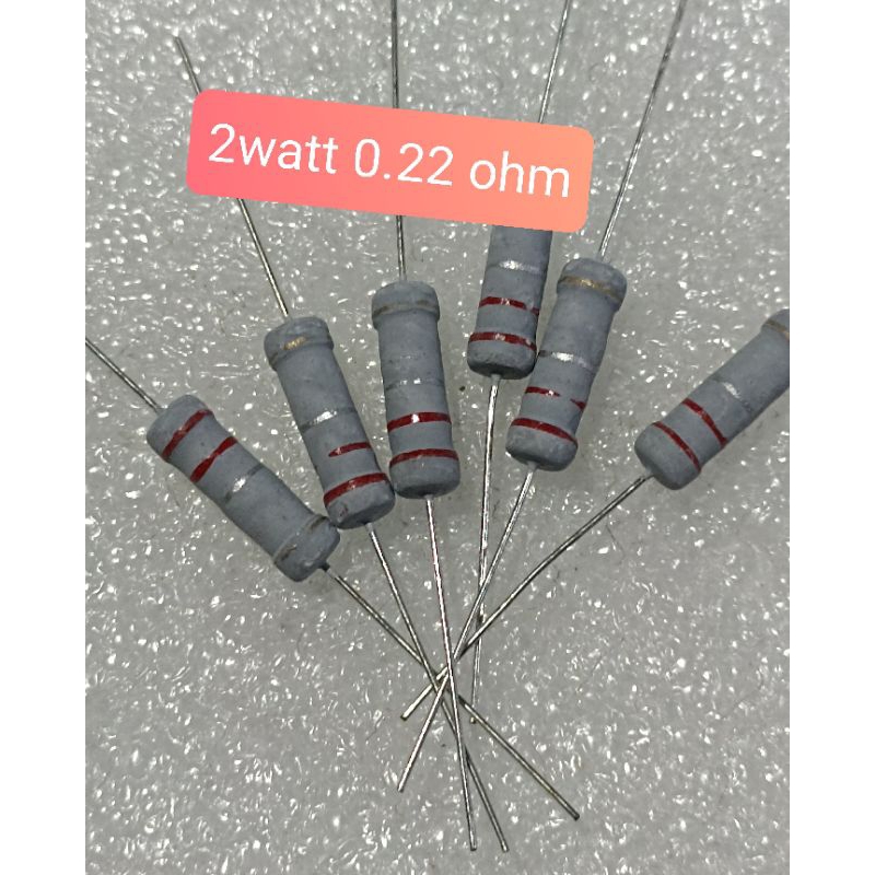 10BUAH RESISTOR 2WATT 0.22 OHM 2W 0.22OHM 2 WATT 0.22 OHM 0,22 OHM