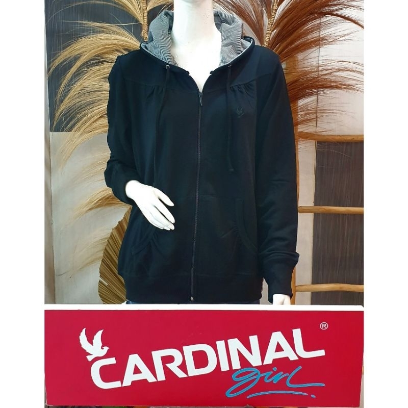 Jaket CARDINAL Hoodie Sweater HITAM Koleksi Terbaru size M - 3XL