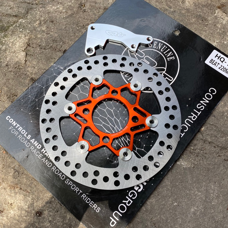 DISC CAKRAM DEPAN FLOTING BEAT VARIO SCOOPY SPACY GENIO BY CRG UKURAN 220 MM / PIRINGAN CAKRAM DEPAN UKURAN 220 MM PNP MOTOR MATIC BEAT VARIO SCOOPY SPACY GENIO BY CRG