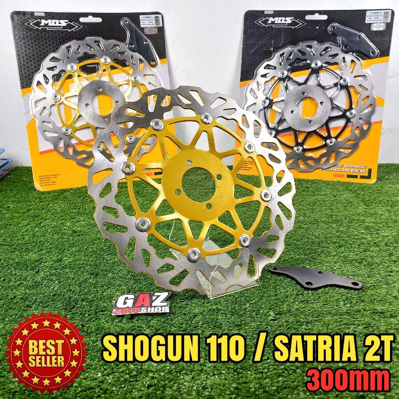 Piringan Cakram Shogun 110 125 Smash Satria Hiu 2T Lumba Disc brake 300mm set braket