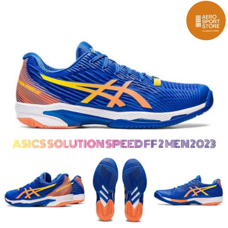 [ SEPATU TENIS LAPANGAN ASICS SOLUTION SPEED FF 2 MEN 2023 / SUN PEACH ]
