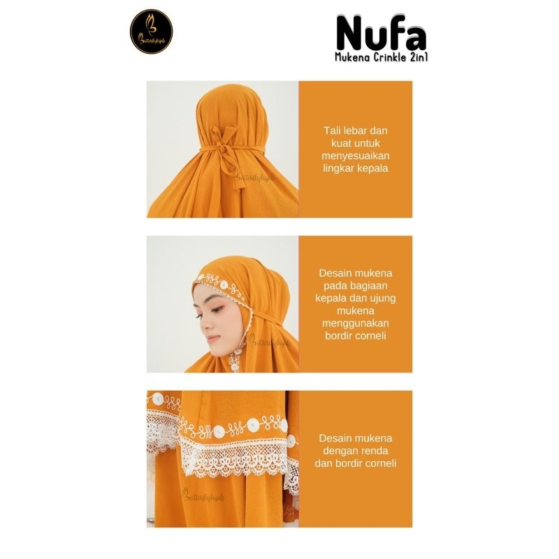 Mukena Nufa 2 in 1 Butterfly Hijab x King Salman