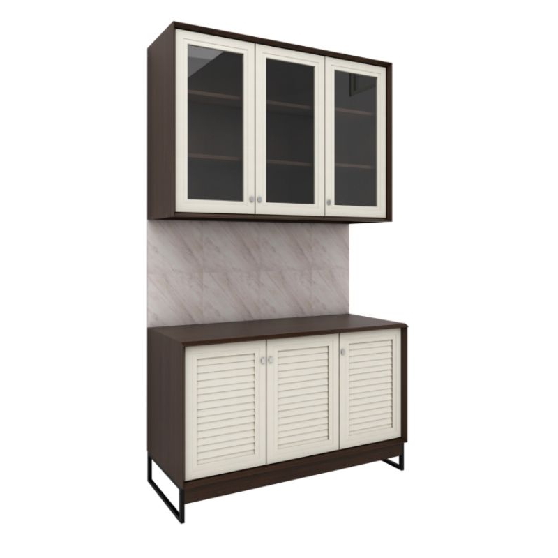 Lemari gantung meja dapur kitchen set atas bawah minimalis lemari rak sayur