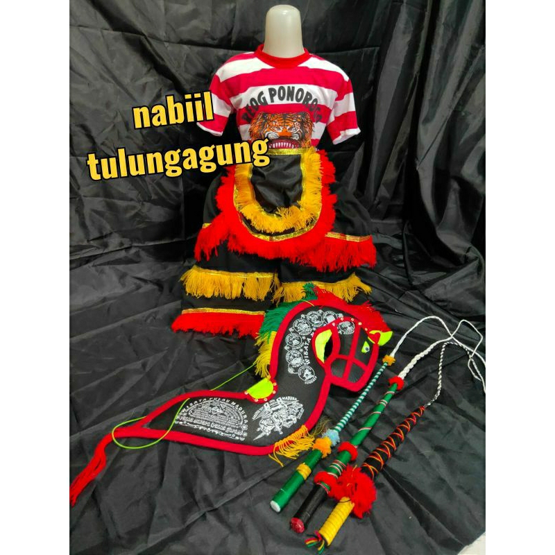 setelan kaos reog ponorogo kuda lumping spon cambuk