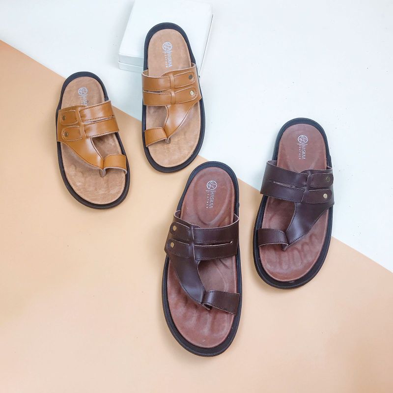 SANDAL KULIT PRIA / SANDAL KULIT COWOK / SANDAL PRIA DEWASA PREMIUM KULIT SAPI ASLI PULL UP MODEL 7