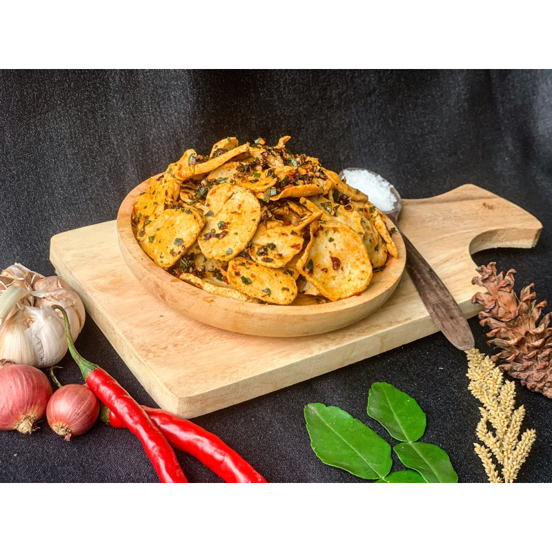 

Keripik Basreng Pedas Daun Jeruk 500grm