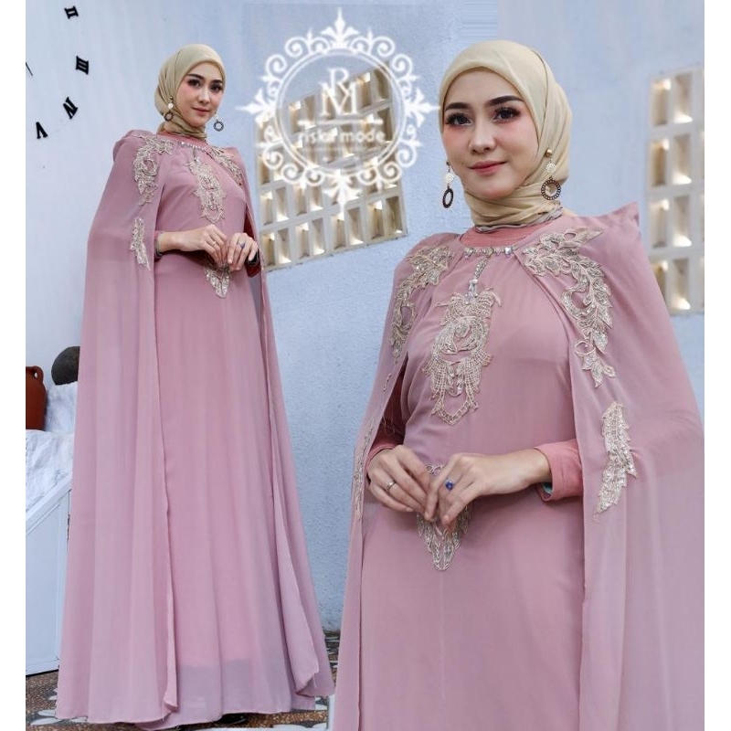 Kaftan Merak full Ceruty Free Gamis Manset Original RM Butik