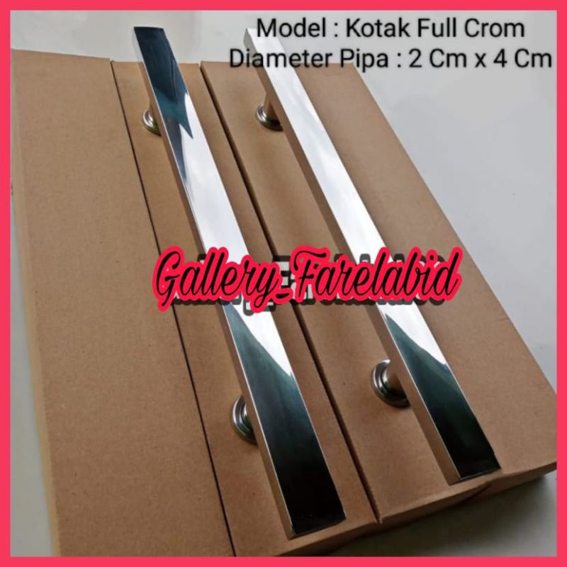 1 Meter Handle Pintu Rumah Stainless Gagang Pintu 100 Cm Pegangan Tarikan Pintu Kupu Tarung Minimalis