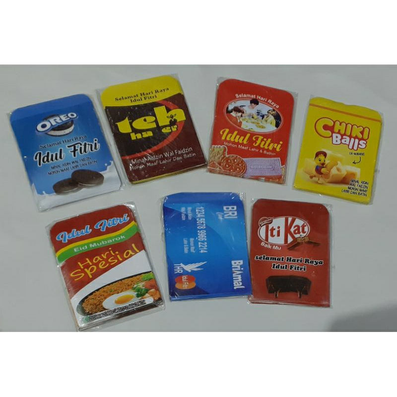 

bisa pilih Amotif 10lembar Amplop lebaran medium Snack 7x9cm