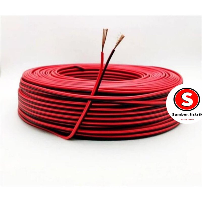 KABEL SERABUT NYZ MERAH HITAM ISI 2 (2X10MM) (2X23MM) (2X30MM)KABEL ARUS DC METER