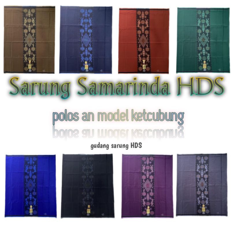 SARUNG HDS SAMARINDA POLOS WARNA HITAM & WARNA, SARUNG BATIK HDS , SARUNG TERBARU BATIK