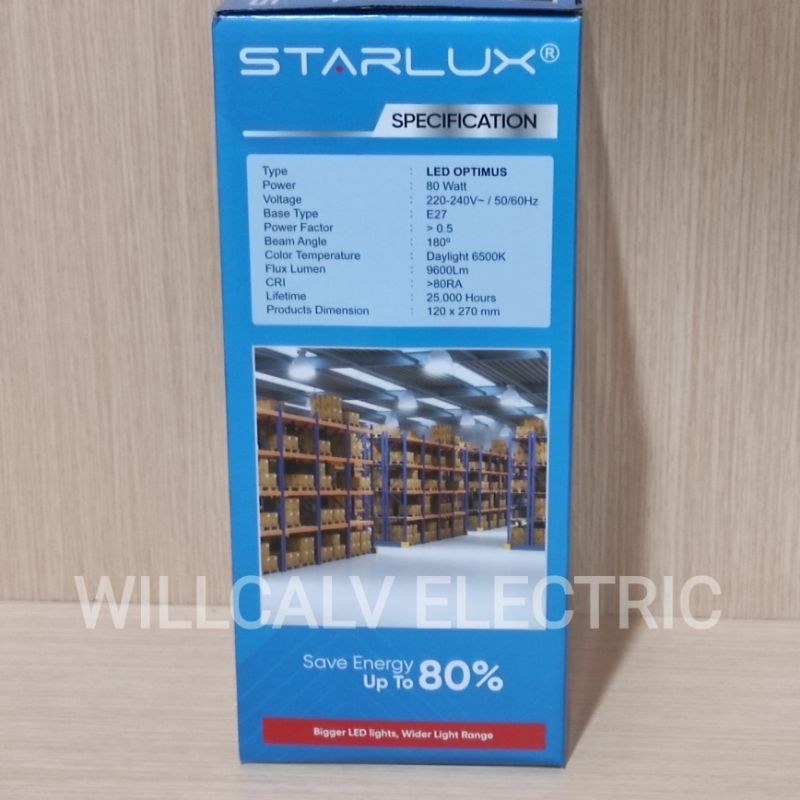 Lampu led MERCURY STARLUX 80W Optimus Super terang / Lampu led STARLUX 80W OPTIMUS Super terang