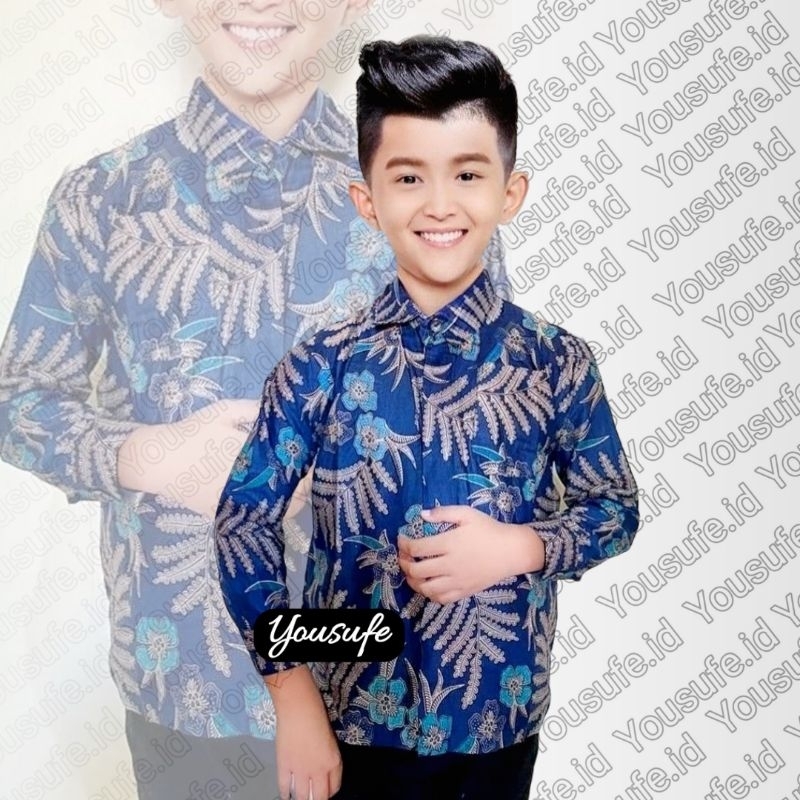 Kemeja Batik Anak Halus Katun Motif Putri Malu Couple Ayah Anak Batik Terbaru PM01