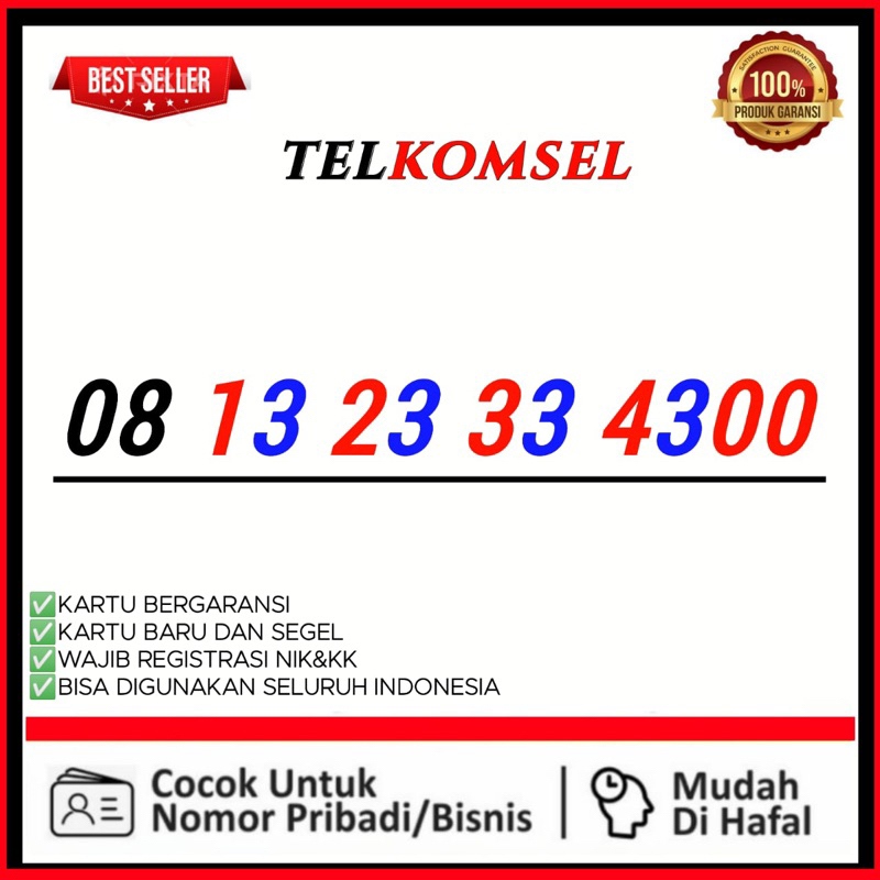 Nomer Cantik Telkomsel 4300