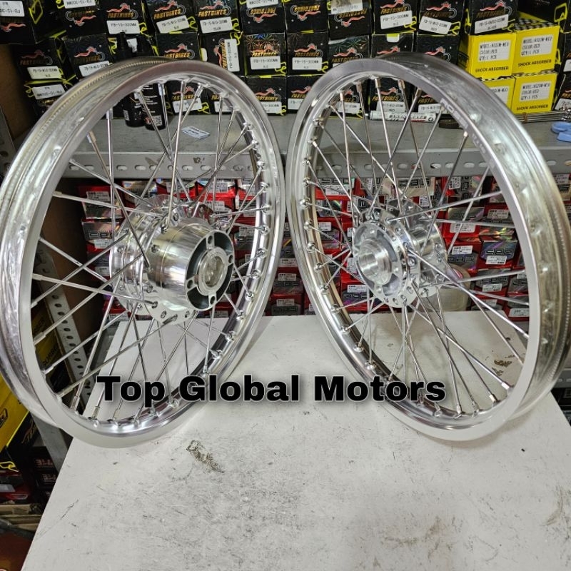 Velg Supra X 125 Double Disc Sepasang / Velk VRossi SupraX125 Double Cakram Silver