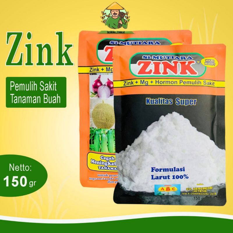 Pupuk MUTIARA ZINK 150gram Penyubur Tanaman Mengobati Asem Aseman