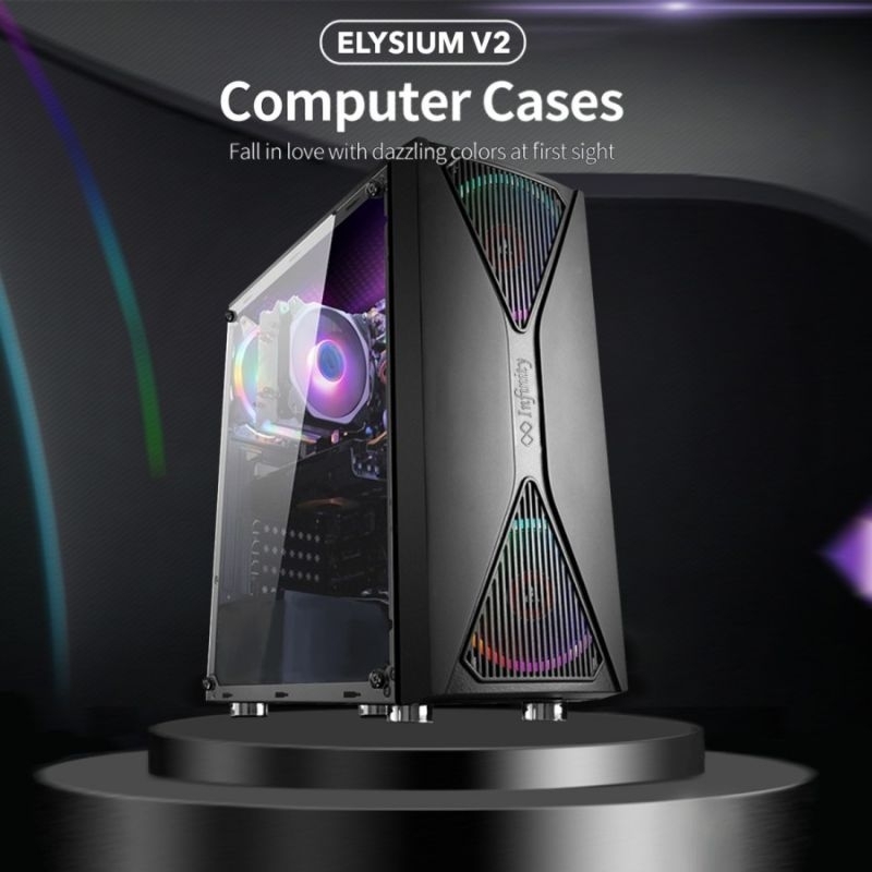 Infinity Elysium Casing PC CPU Case Tanpa Power Supply