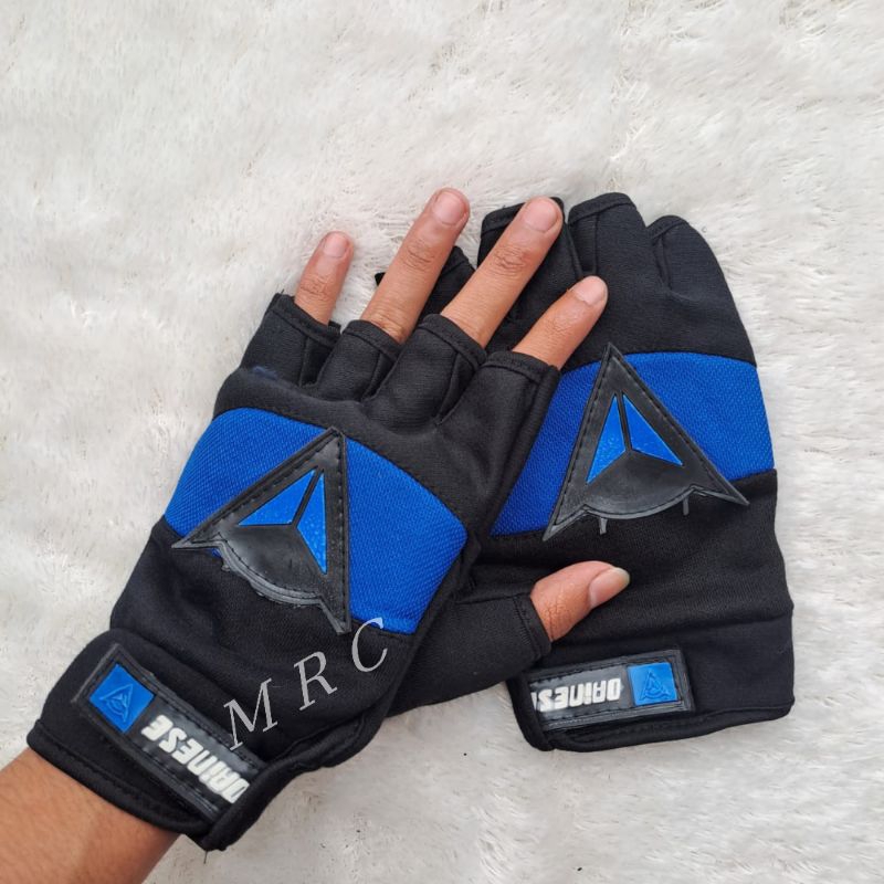 Sarung Tangan Motor Cowok Pendek Hitam Kombinasi Warna