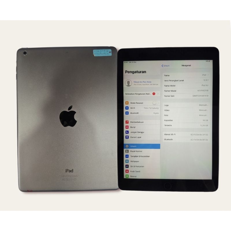 iPad air 1 16gb wifi second