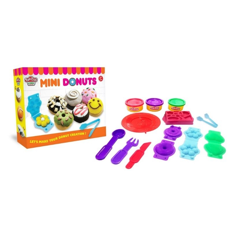 FUN DOH MINI DONUTS / MAINAN EDUKASI ANAK