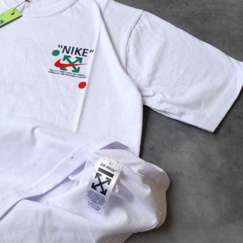 KAOS T-SHIRT OFF WHITE X NIKE FULLTAG &amp; LABEL PREMIUM